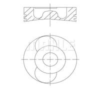MAHLE Pistón Compatible Para Citroën Peugeot Jumper Kasten 244 2.2 HDi Z