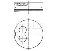 MAHLE Pistón Compatible Para Renault Kangoo Express FC0/1 D 65 1.9 KC0/1 BB CB