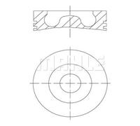 MAHLE Pistón Para Ford Fiesta VI B-Max 1.6 TDCi Citroën Berlingo 039 PI 00113