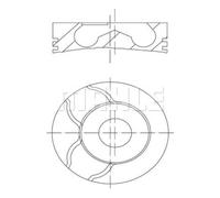 MAHLE Pistón Para Opel Suzuki Zafira B A05 1.9 CDTi Astra H Caravan L35 L48 L08