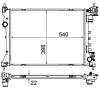 MAHLE Radiador De Agua Para Fiat Doblo Monovolumen Alfa Romeo Mito