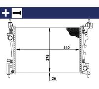 Mahle Radiador De Agua Para Fiat Grande Punto 199 1.4 199 1.2 1.3 D Multijet