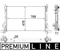 MAHLE Radiador De Agua Para Renault Trafic III Furgón Opel Vivaro B FG FG