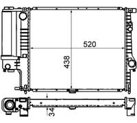 MAHLE Radiador Refrigerante Compatible Para BMW Serie 5 E39 523i 520i 528i