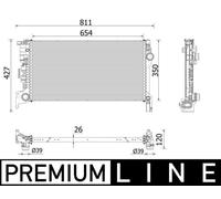 Mahle Radiador Refrigerante Para Volvo XC60 II V60 246 225 227 235 236
