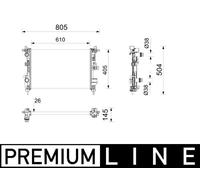 MAHLE Refrigerador De Agua Para Motor Para Fiat 500X 1.6 Jeep Renegade