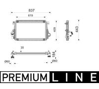 MAHLE Refrigerador de Aire de Carga LLK para VW Amarok 3.0 TDI 4motion