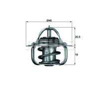 MAHLE Termostato Refrigerante Con Junta 83°C para Ford Puma Fiesta IV TX 5 83D
