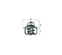MAHLE TX 5 88D Termostato refrigerante con junta 88°C Compatible con OPEL REKORD E Ranchera familiar 61, 66, 67 Rekord E1 Sedán MANTA A 58, 59, FORD Sierra Mk1 Hatchback GBC Sierra Mk2 Sedán GBC, GB4
