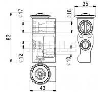 MAHLE Ventilador Expandible Acondicionado R 134a para Smart Fortwo Coupé 453