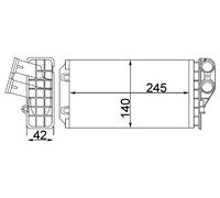 MAHLE Wärmetauscher, Innenraumheizung AH82000S