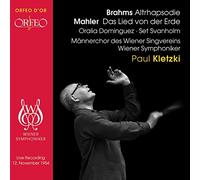 Mahler : Le chant de la terre. Brahms : Rhapsodie, op. 53. Dominguez, Svanholm, Kletzki.