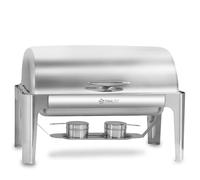 Mahlzeit Calentador de Buffet de Acero con Tapa Enrollable 8 litros | Chafing Dish | Calentador de Alimentos, Baño Maria | Buffet, Catering, Gastronomía, Restaurante, Fiestas | Bandeja GN