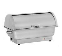 Mahlzeit Calentador de Buffet de Acero con Tapa Enrollable con Bandeja GN 1/1 | 9 litros | Chafing Dish | Calentador de Alimentos, Baño Maria | Buffet, Catering, Gastronomía, Restaurante, Fiestas