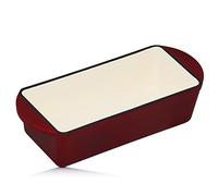 Mahlzeit Cazuela Rectangular de Hierro Fundido Esmaltado Dark Cherry | 1,6 Litros | Recipiente para Lasaña, Platos para Horno, Fuente para Horno | Molde para Gratinar | Fuente de Cocinar