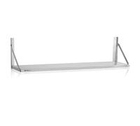 Mahlzeit Estante de Pared de Acero Inoxidable | 120 x 30 cm | Estante Colgante Plegable | Estante de Cocina de Acero Inoxidable, Estante Flotante, Estante de Pared Plegable | Estantería para Cocina