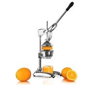 Mahlzeit Exprimidor de Cítricos Profesional Manual de Acero Inoxidable "CORDOBA" | Exprimidor para Naranja, Limón y Lima | Prensa Manual de Metal con Soporte | Exprimidor de Frutas Manual