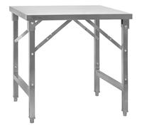 Mahlzeit Mesa de Acero Inoxidable Plegable para Preparación de Alimentos | 80 x 70 x 80,5 cm | Gastronomía, Catering, Jardín, Mueble de Cocina, Mesa de Bricolaje INOX