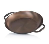 Mahlzeit Paellera de Hierro Fundido Pulido Antiadherente con Asas Ø 35 | Sartén Redondo de Hierro Fundido | Sartén para Barbacoa, Paellera para Parrilla, Horno, Estufa de Gas, Eléctrica