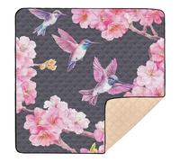 Mahongjun0769_Seamless_Watercolor_Cherry_Blossoms_and_hummingbi_e1771810-b508-42a9-b71d-6237effb19b8 - Tapete acolchado suave para actividades de bebé para interiores y exteriores, no tóxico, tapete