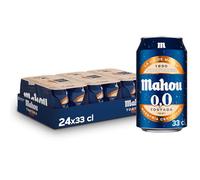 Mahou 0,0 Tostada, Pack de 24 Latas x 33 cl, Cerveza Lager Refrescante, Ligera y Suave, Sabor Auténtico, Cerveza 0.0% Vol Alcohol
