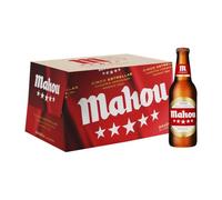 Mahou 5 Estrellas, Pack de 24 Botellas x 25 cl, Cerveza Especial Dorada Lager Con Sabor 5 Estrellas, 5.5% Volumen de Alcohol