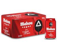 Mahou 5 Estrellas, Pack de 12 Latas x 33 cl, Cerveza Especial Dorada Lager Con Sabor 5 Estrellas, 5.5% Volumen de Alcohol