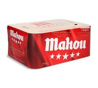 Mahou 5 Estrellas, Pack de 12 Latas x 33 cl, Cerveza Especial Dorada Lager Con Sabor 5 Estrellas, 5.5% Volumen de Alcohol