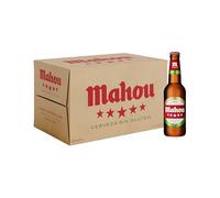 Mahou 5 Estrellas Sin Gluten, Cerveza Lager Dorada, Pack 24 Botellines 33cl