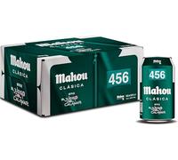 Mahou Clásica, Pack 12 Latas x 33cl, Cerveza Dorada Lager, Auténtica Cerveza Mahou Con Sabor Suave, Refrescante y Con Espuma Consistente, 4.8% Vol. Alcohol
