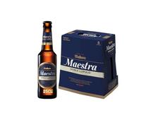 Mahou Maestra Doble Lúpulo, Pack de 6 Botellas x 25cl, Cerveza Lager Tostada, Sabor Intenso y Espuma Cremosa, 7.5% Volumen de Alcohol