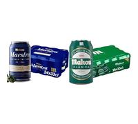 Mahou Pack Cerveza Clásica 28 Latas + Maestra Doble Lúpulo Tostada 24 Latas