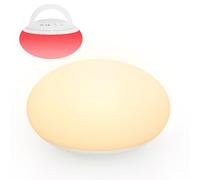 MAHYKO Luz nocturna para bebé, luz nocturna portátil para la guardería, ayuda a dormir, silicona segura sin BPA para recién nacido, lámpara LED roja recargable