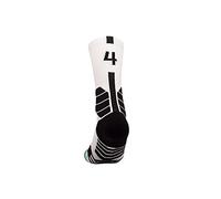MAHZA Calcetines atléticos unisex personalizados Jugador de baloncesto Jugador de fútbol Camiseta Número Crew Calcetines, 1 PCS (F,W4)