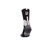 MAHZA Calcetines atléticos unisex personalizados Jugador de baloncesto Jugador de fútbol Camiseta Número Crew Calcetines, 1 PCS (F,B2)