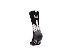 MAHZA Calcetines atléticos unisex personalizados Jugador de baloncesto Jugador de fútbol Camiseta Número Crew Calcetines, 1 PCS (F,B6)