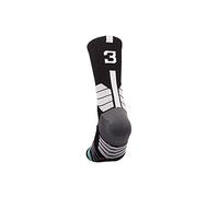 MAHZA Calcetines atléticos unisex personalizados Jugador de baloncesto Jugador de fútbol Camiseta Número Crew Calcetines, 1 PCS (F,B3)