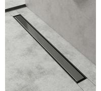 Mai & Mai Canaleta de Ducha de Acero Inoxidable sifón de desagüe para Cuarto de baño Rectangular, Canal de Drenaje Gris de 90cm con dispositivo desodorante y filtro de pelo 35L/min KE110