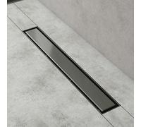 Mai & Mai Canaleta de Ducha de Acero Inoxidable sifón de desagüe para Cuarto de baño Rectangular, Canal de Drenaje Gris de 60cm con dispositivo desodorante y filtro de pelo 35L/min KE110