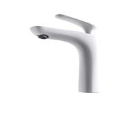 Mai & Mai Grifo monomando de lavabo WAM-7201 en blanco mezclador monomando para lavabo de 16,5 cm