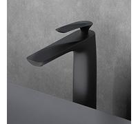 Mai & Mai Grifo monomando de lavabo WAM-7201 en negro mate mezclador monomando para lavabo de 28 cm