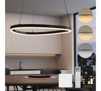 Mai & Mai Lámpara Colgante LED 7287 - Negro, 16W, CCT 3000K/4000K/6000K, RA≥90, Cable Ajustable 1,5 m, modelo Café 7287