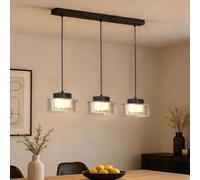 Mai & Mai Lámpara Colgante LED - Negro, 3x5W, 15W Total, CCT 3000K/4000K/6000K, RA≥90, Modelo Café 7915