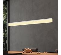 Mai & Mai Lámpara de Techo LED Colgante 24W Blanca, Cuerpo de Aluminio, Regulable 3000K-6000K, Control Remoto y Pared, Memoria, Cable Ajustable 1.5m, Luz Suave Para Cocina, Comedor, Café 3303