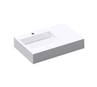 Mai & Mai Lavabo colgante Col11, BTH: 75 x 50 x 13 cm, en blanco, mineral fundido, forma rectangular