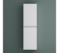 Mai & Mai Mueble Auxiliar de Baño con 2 Puertas y 4 Compartimentos, Armario Estrecho Multiusos, Color Blanco Mate, 35x20x120 cm - Verona