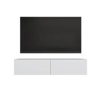 Mai & Mai Mueble de TV de Pared 160x40,2x30 cm - Mesa para Televisor con Tirador Oculto y Cierre Suave, Gris Negro y Blanco Mate, Mueble de Salón Moderno, Modelo TV02