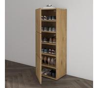 Mai & Mai Mueble Zapatero Estrecho Roble 45 cm Push-Open Schrank02 | 6 compartimentos ajustables, puertas sin tirador y sistema modular para recibidor o pasillo