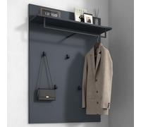 Mai & Mai Perchero de Pared con 5 Ganchos, Perchero Moderno para Pasillo y Recibidor, 108×78×21,6 cm, Antracita Mate, Gabo-01