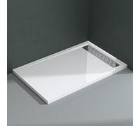 Mai & Mai Plato de Ducha Rectangular 80x140 cm Blanco | Acrílico de Diseño Moderno | Altura 5 cm | Antideslizante | Xetro04